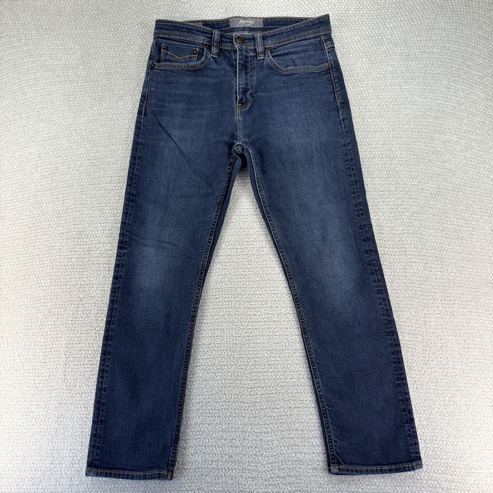 Revtown Decade Denim Jeans Mens 30x28 (31x27) Sharp Slim Straight Stretch